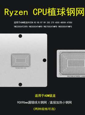 AMD Ryzen锐龙CPU锡球植球钢网R3 R5 R7 R9 YM2300 YM2500 YM3500