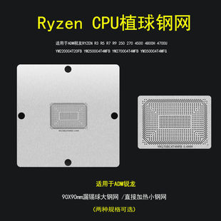 AMD Ryzen锐龙CPU锡球植球钢网R3 R5 R7 R9 YM2300 YM2500 YM3500