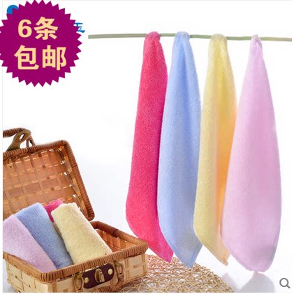 孚日洁玉婴儿儿童竹纤维小方巾 纯棉婴儿小毛巾口水巾特价 满包邮