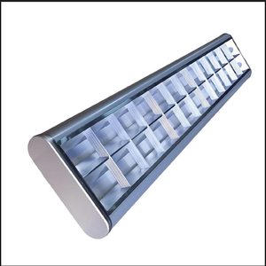 【课室专用T8格栅灯盘 600mm紫外线消毒护目暖白光圆角净化天花灯