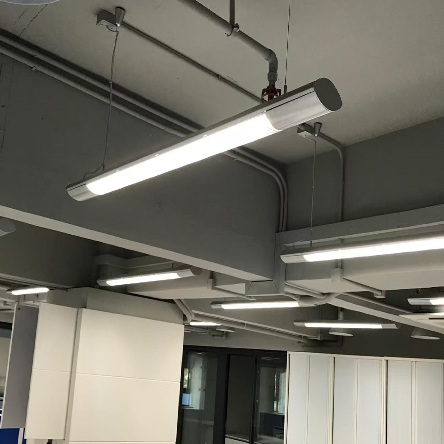 长条吊线灯盘t8教室灯管支架灯盘