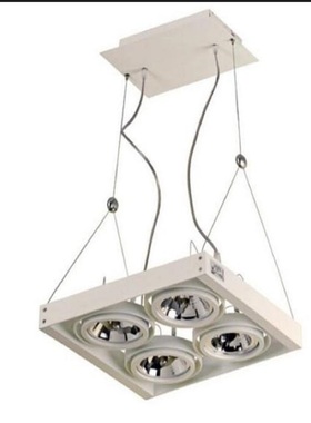 三头双头长条灯盘ar111黑色天花射灯led灯平板组合照明餐厅灯促销