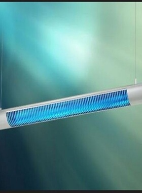 办公照明圆角直播间长条灯led日光灯盘天花灯黑色格栅铁艺防爆灯