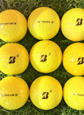 普利司通高尔夫球二手球大B  BXS BX三四层球黄色9成新30颗比赛球