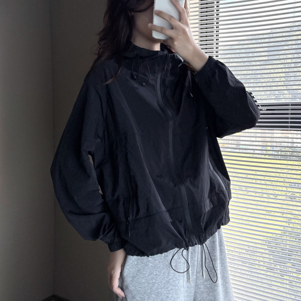 户外防晒运动薄款连帽外套女