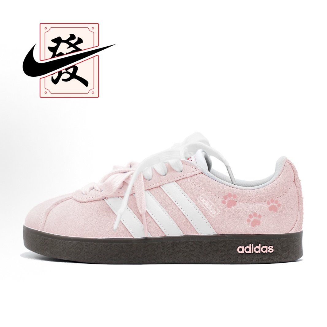 【定制球鞋】欣亮体育 VL COURT 2.0 樱粉猫爪 简约板鞋 男女同款