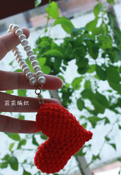 心形手工毛线编织花束送女友闺蜜礼物diy材料自制七夕爱心成品