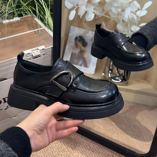 真皮乐福鞋软皮黑色小皮鞋女鞋