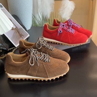 女鞋 内增高德训鞋 真皮舒适百搭运动休闲阿甘鞋 2025新款 子 女秋冬款