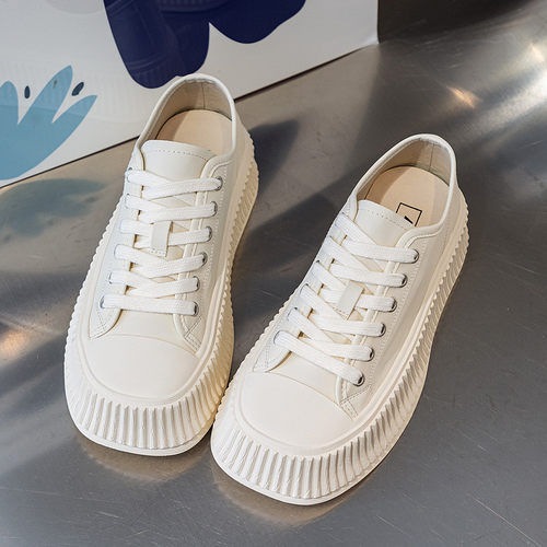 可卡依饼干鞋休闲厚底方头板鞋