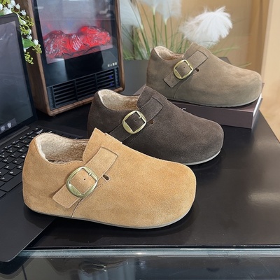 加厚保暖内增高勃肯鞋真皮棉鞋