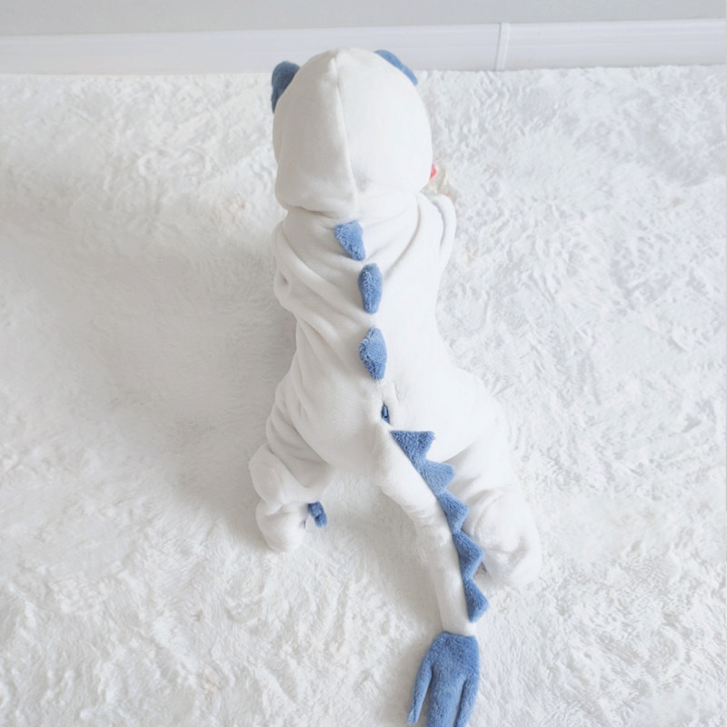 BABY ONESIES PAJAMAS AUTUMN AND WINTER FLANNEL WINTER CLOTHES BABY DINOSAURS OUTING CLOTHES CUTE CHILDRENS LOUNGEWEAR