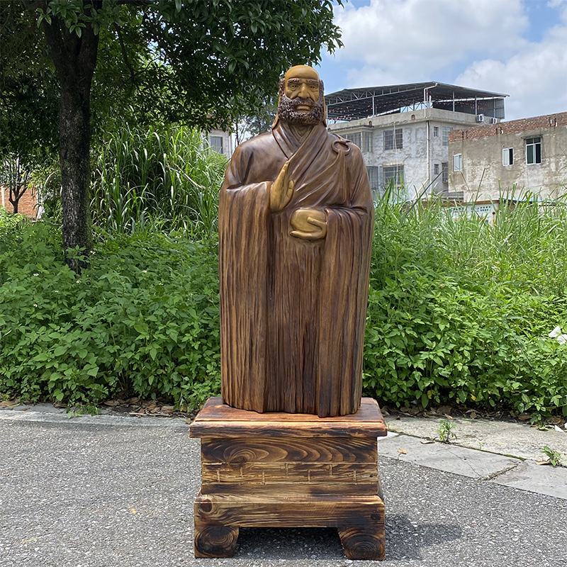 天然摆件金丝楠达摩开业礼品根雕