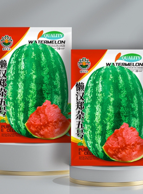 郑杂五号懒汉瓜王西瓜种子巨型无籽麒麟美都甜王种籽春季水果种孑