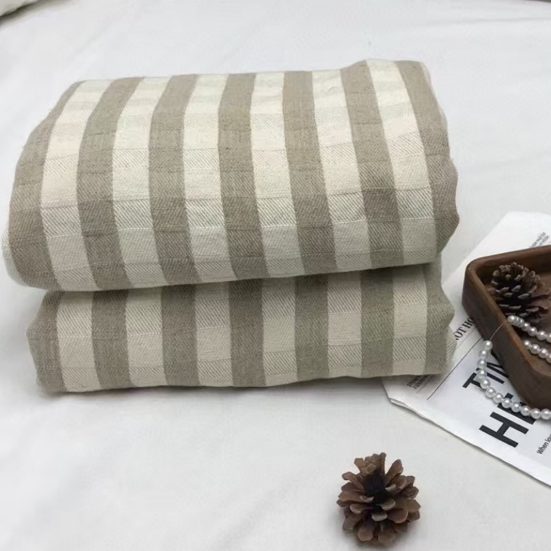 最后几条清仓了【棋盘格】 汉麻凉席 220*240cm 酵素水洗加厚床单