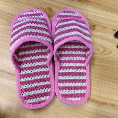 纯亚麻编制拖鞋透气吸汗按摩