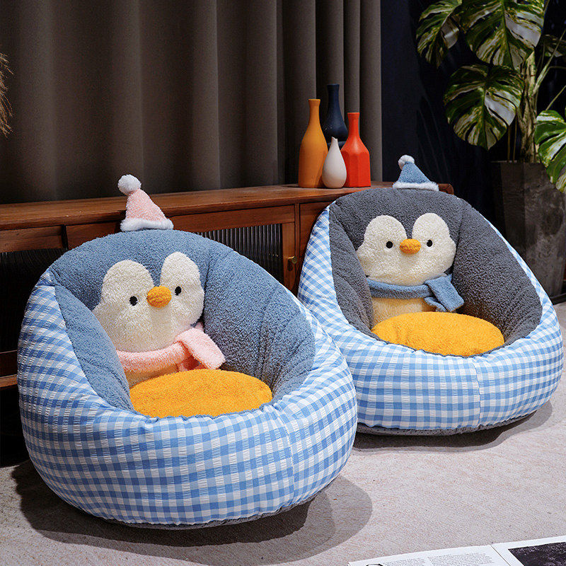 可爱ins企鹅单人沙发懒人榻榻米居家休闲蒲团坐垫墩卧室飘窗垫子,居家布艺,蒲团,淘宝优惠券,粉丝福利购,淘宝优惠卷