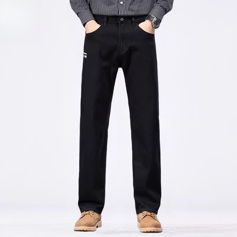 2026秋冬新款男士宽松商务直筒型牛仔裤百搭时尚长裤子