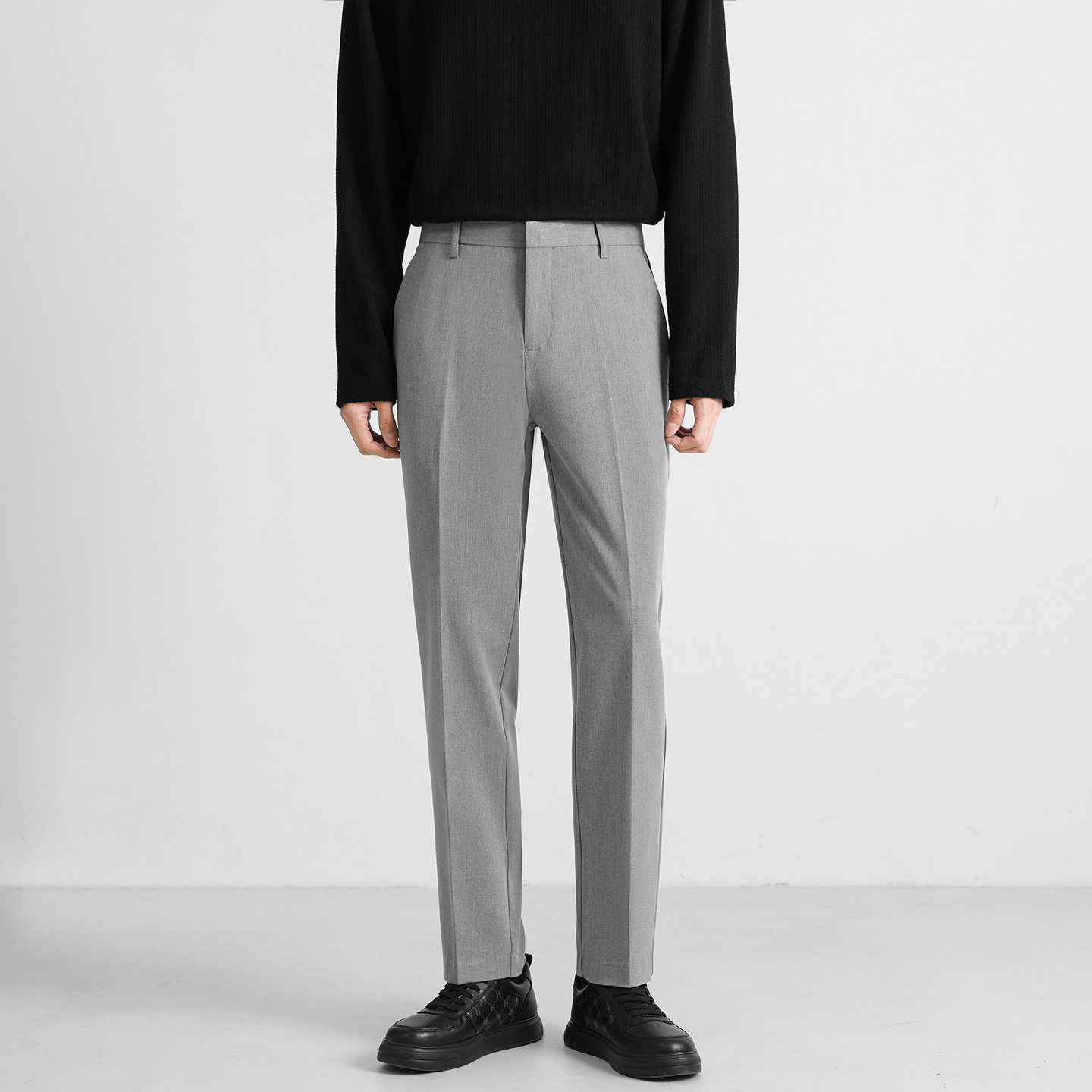 Blaze/秋季新款男修身西裤商务正装休闲小脚坠感西装裤