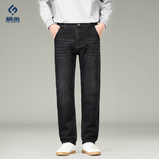 男装 /2026秋冬新款厚款弹力商务男士牛仔裤直筒裤窄版阔腿