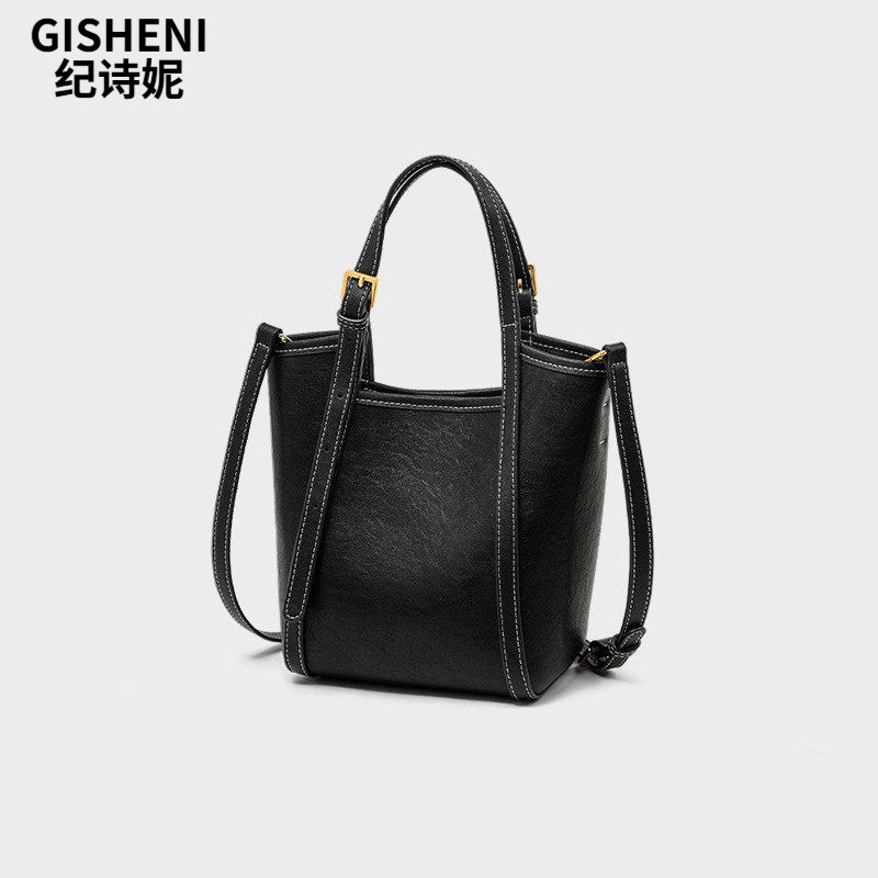 Gisheni/纪诗妮2026新款黑色皮质