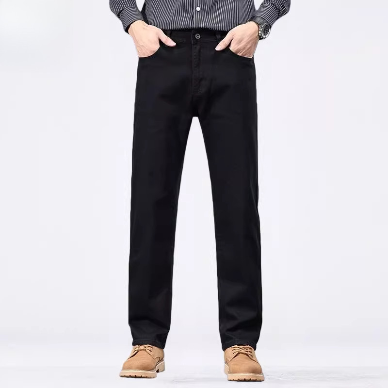 2026秋冬新款男士宽松商务直筒型牛仔裤百搭时尚长裤子