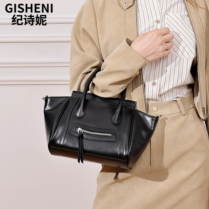 Gisheni/纪诗妮真皮外贸新款笑脸