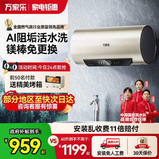 镁棒80L60升免清洗一级能效速热新款 万家乐电热水器FW7家用储水式