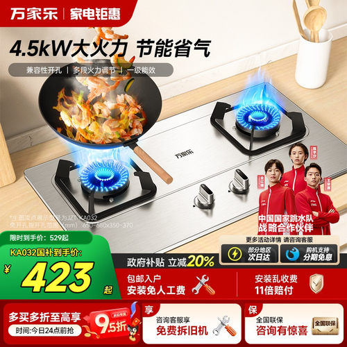 万家乐猛火燃气灶天然气液化气