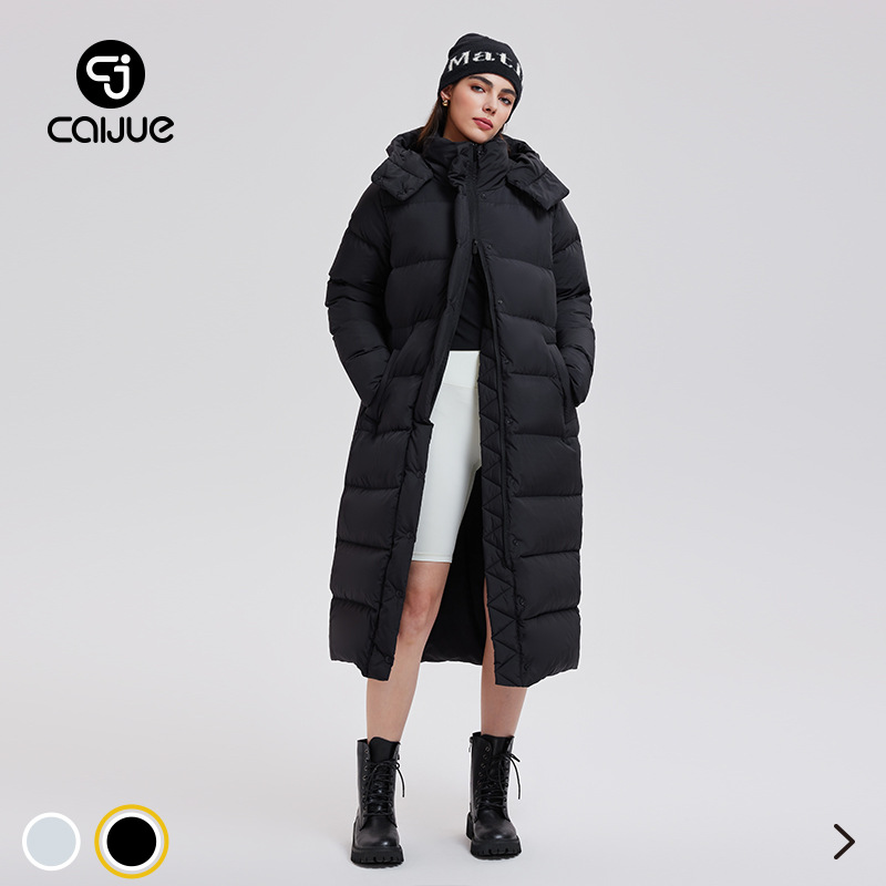 新款羽绒服鹅绒女款情侣Wunder Puff 长款白鹅绒9格羽绒服冬季男