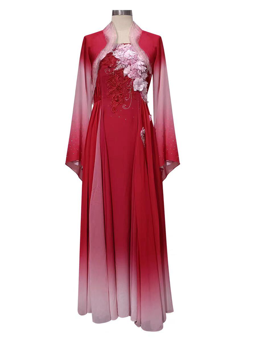 【南风】古典舞蹈演出服女艺考舞台表演服中国风大裙摆定制图片