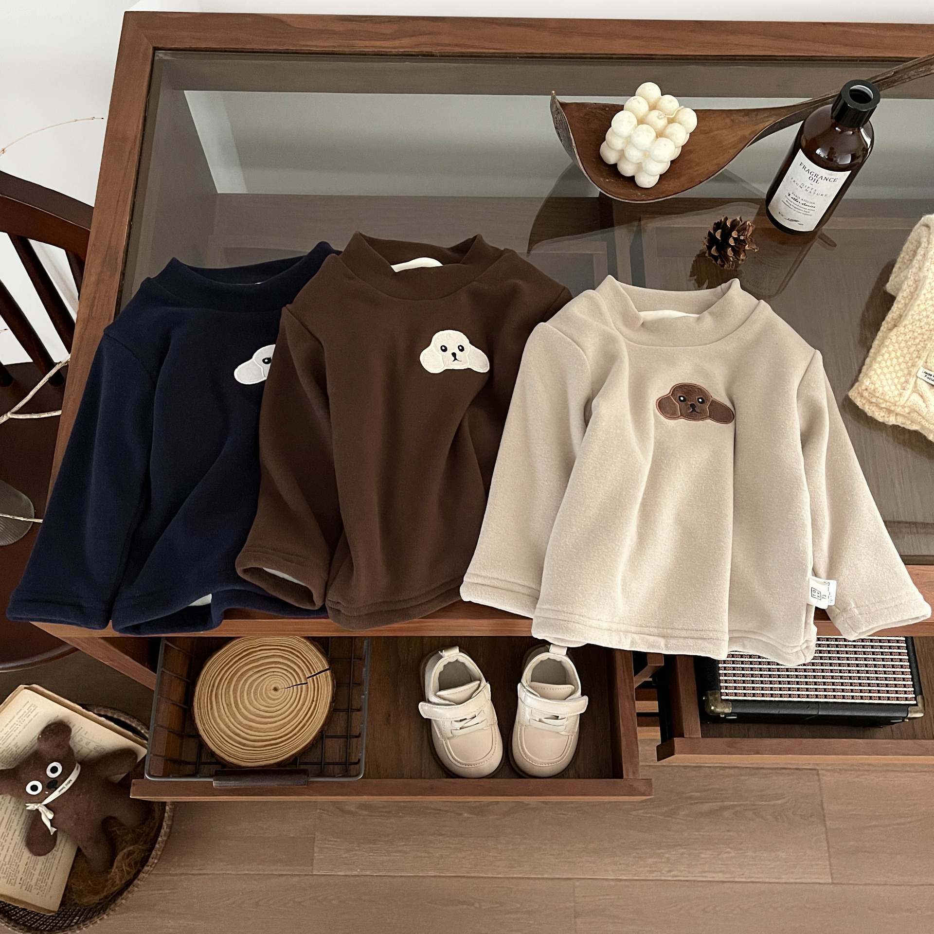 婴儿秋冬季衣服洋气男童加绒加厚打底衫女宝宝半高领保暖内搭童装