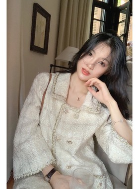 Kalman 超韩！气质名媛风小香~~外套女粗花呢A50975