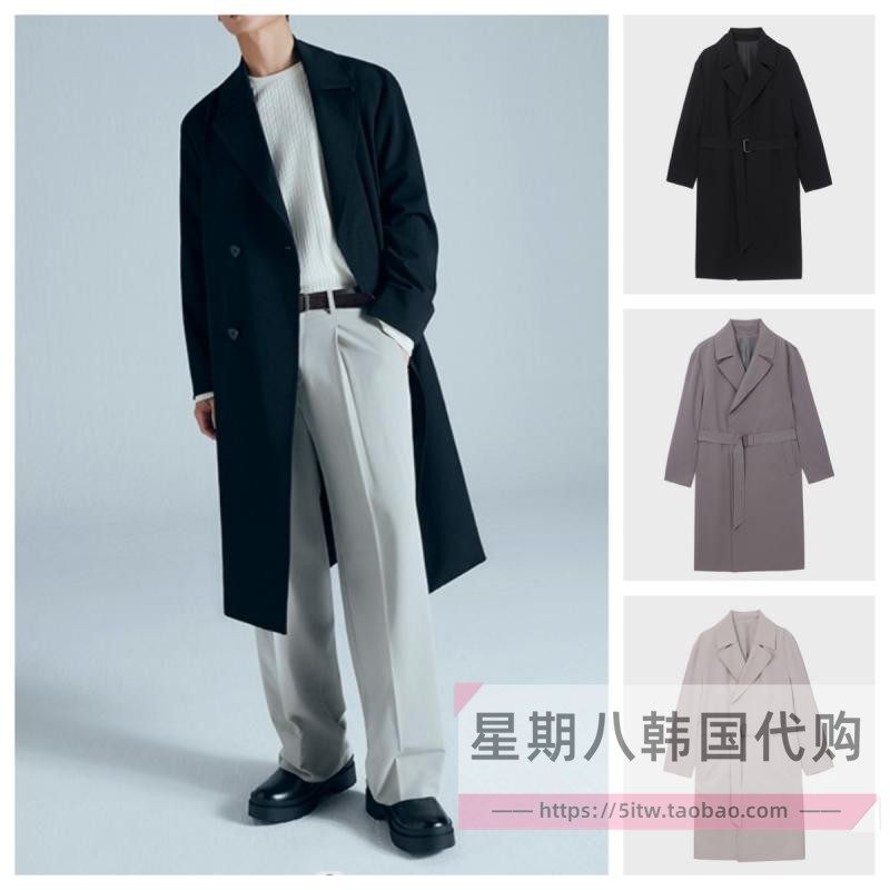 邮韩国代购 mind bridge23春男士丁海寅商务宽松中款风衣mxca2101