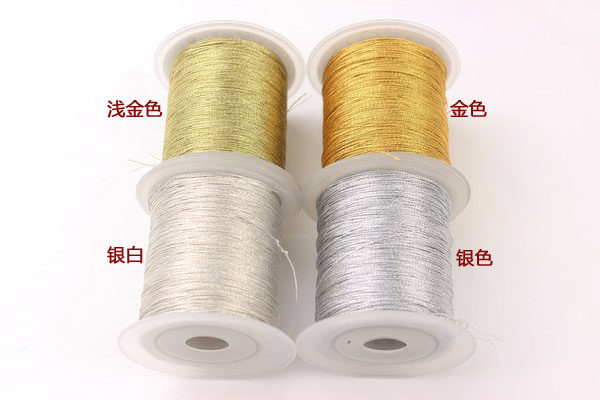 THE WHOLE SHAFT 3 STRANDS OF GOLD AND SILVER THREAD GOLD AND SILVER STRANDS OF GOLD AND SILVER STRANDS OF COLOR METALLIC COLOR BRAIDED WIRE HANDMADE DIY HAND ROPE LINE