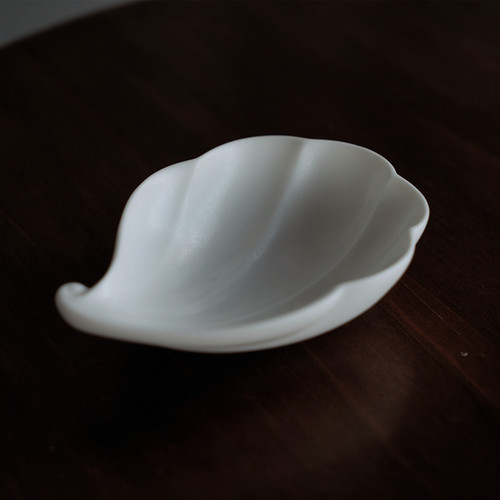 叶子手作贝壳花边小料碟精致哑光