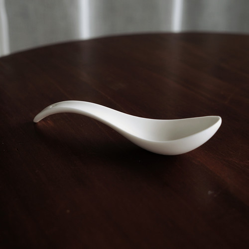 叶子手作哑光风格陶瓷汤勺分茶勺
