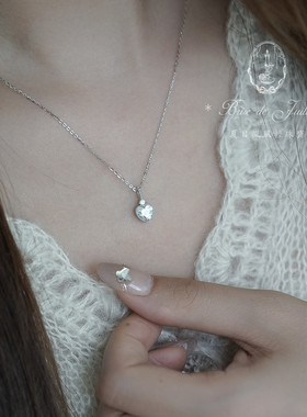 通体925纯银爱心项链精致