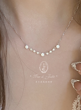 绝美纯银星河锆石项链