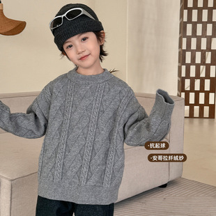 2件9折 纯色毛衣内搭针织衫 3件8折 童装 上衣圆领韩版 男童冬季