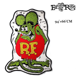 ratfink老鼠芬克地毯复古创意卡通居家咖啡馆酒吧装饰地毯挂毯