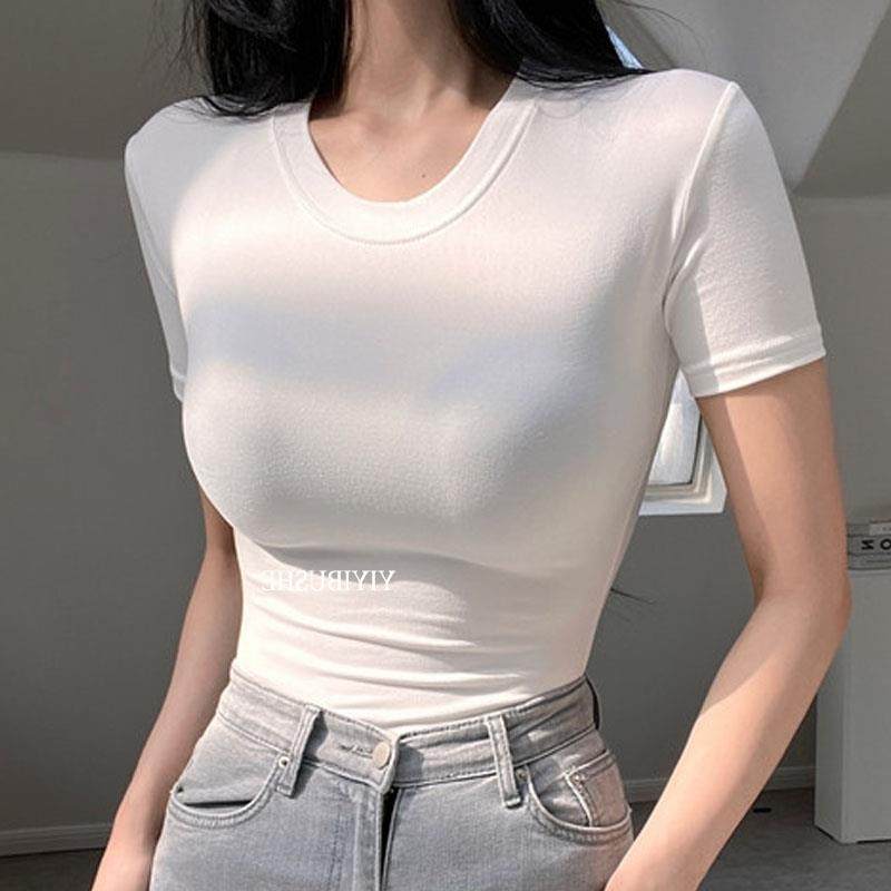 51STUDIO自制 MN190官网定制！亲肤简约显身材圆领紧身短袖T恤ps