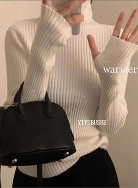 51STUDIO自制PQ189温柔女人味 高级感秋冬显瘦修身高领打底针织衫