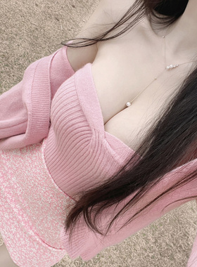 这颜色绝了~推荐入 YG508温柔性感~ 针织抹胸背心+开衫两件套se