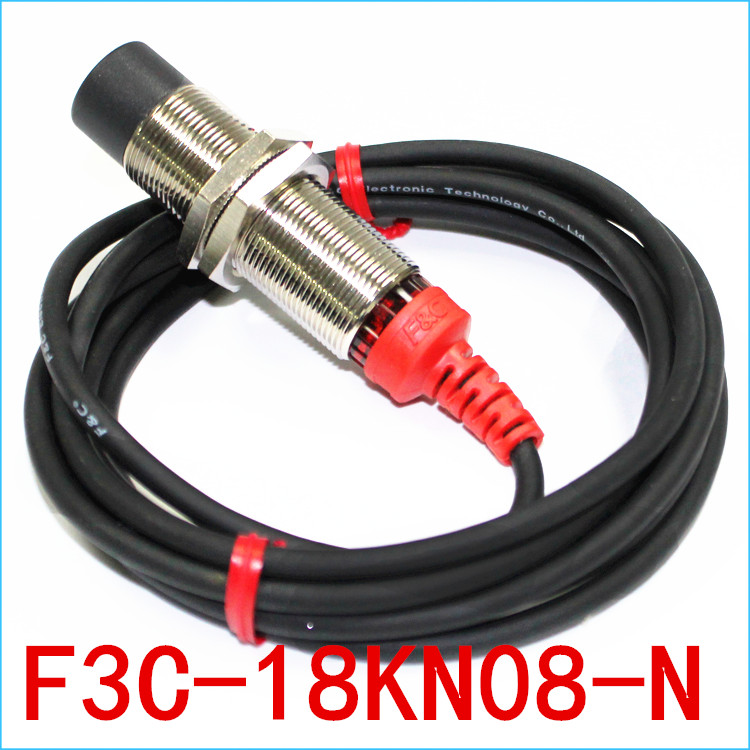 F&C嘉准M18接近开关F3C-18KN08-N/N2/P/P2 R2M三线NPN常开常闭PNP