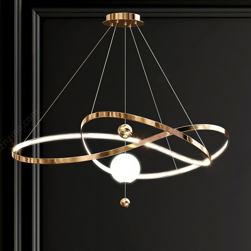 现代轻奢led吊灯三叶草创意个性客厅餐厅卧室样板间展厅专卖店铺_虎窝淘