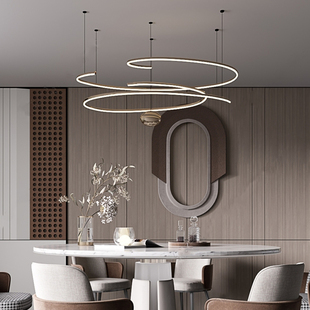 现代轻奢led吊灯具设计师网红客厅餐厅卧室展厅别墅样板间专卖店