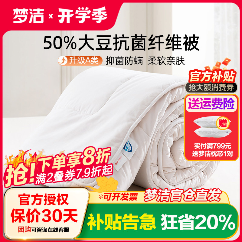 梦洁大豆春秋被抗菌纤维加厚被图片