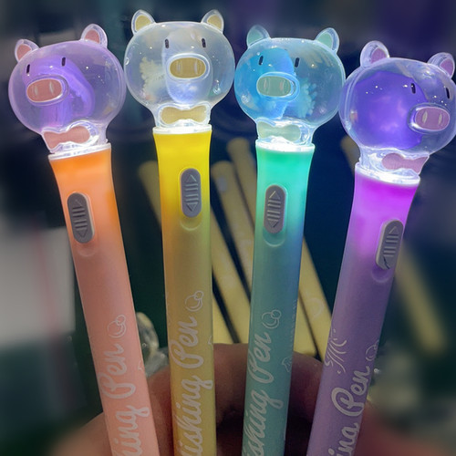 发光水母笔伴读笔带灯真水母标本