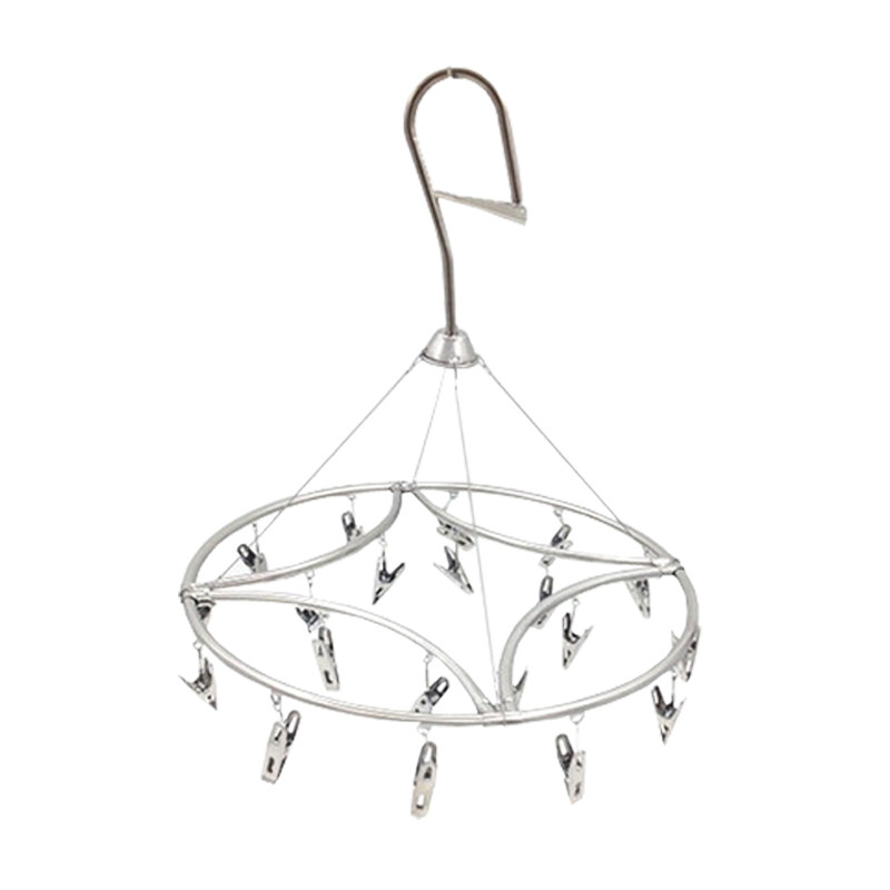 多夹尿布夹圆形晾衣架20夹防风袜夹儿童多功能衣架不锈钢,收纳整理,金属衣架,淘宝优惠券,粉丝福利购,淘宝优惠卷